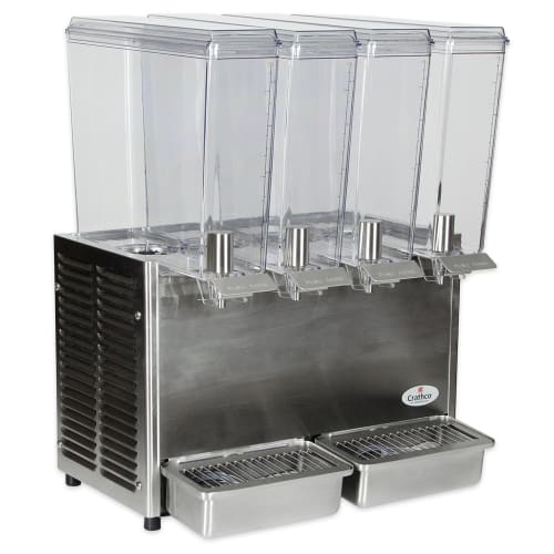 Crathco E49-3 Refrigerated Drink Dispenser w/ (4) 2 2/5 gal Bowls, Pre Mix, 115v