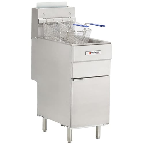 Cecilware Pro Gas Fryer - (1) 50 lb Vat, Floor Model, Natural Gas (FMS504NAT)