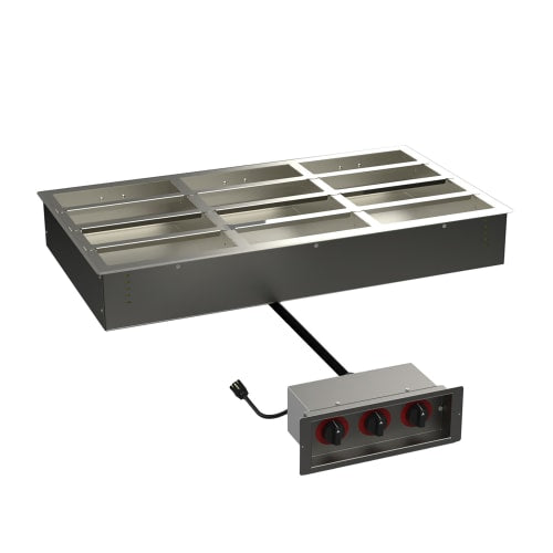 Alto-Shaam 300-HWI/D4 Halo Heat® Drop-In Hot Food Well w/ (3) Full Size Pan Capacity, 120v
