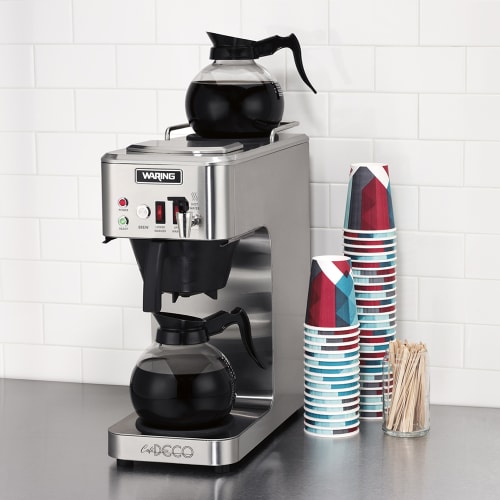 Waring WCM50P Medium Volume Decanter Coffee Maker - Automatic, 3 9/10 gal/hr, 120v