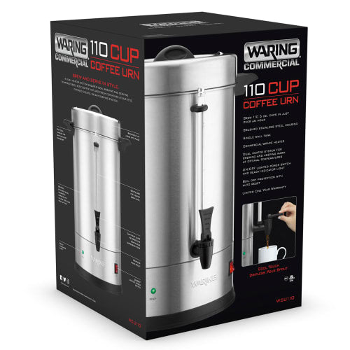 Waring WCU110 4 3/10 gal Medium Volume Brewer Coffee Urn w/ 1 Tank, 120v