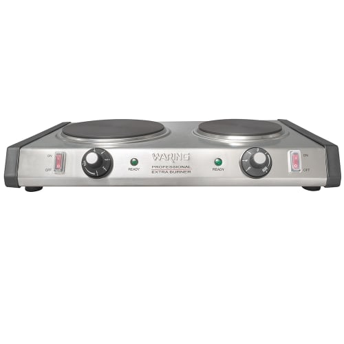 Waring WDB600 19 3/4" Electric Hotplate w/ (2) Burners & Infinite Controls, 120v