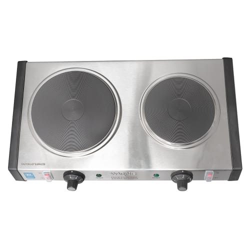 Waring WDB600 19 3/4" Electric Hotplate w/ (2) Burners & Infinite Controls, 120v