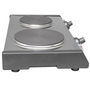 Waring WDB600 19 3/4" Electric Hotplate w/ (2) Burners & Infinite Controls, 120v