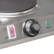 Waring WDB600 19 3/4" Electric Hotplate w/ (2) Burners & Infinite Controls, 120v
