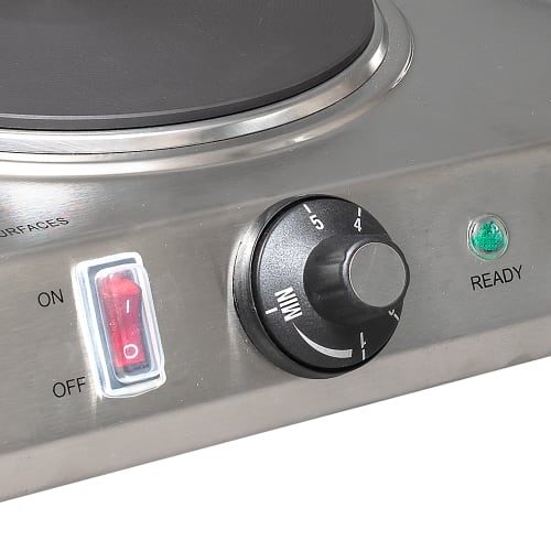 Waring WDB600 19 3/4" Electric Hotplate w/ (2) Burners & Infinite Controls, 120v