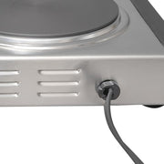 Waring WDB600 19 3/4" Electric Hotplate w/ (2) Burners & Infinite Controls, 120v