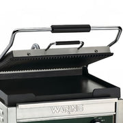 Waring WDG250 Double Commercial Panini Press w/ Cast Iron Grooved & Smooth Plates, 120v
