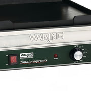 Waring WDG250 Double Commercial Panini Press w/ Cast Iron Grooved & Smooth Plates, 120v