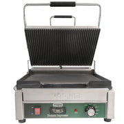 Waring WDG250T Double Commercial Panini Press w/ Cast Iron Grooved & Smooth Plates, 120v