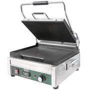 Waring WDG250T Double Commercial Panini Press w/ Cast Iron Grooved & Smooth Plates, 120v