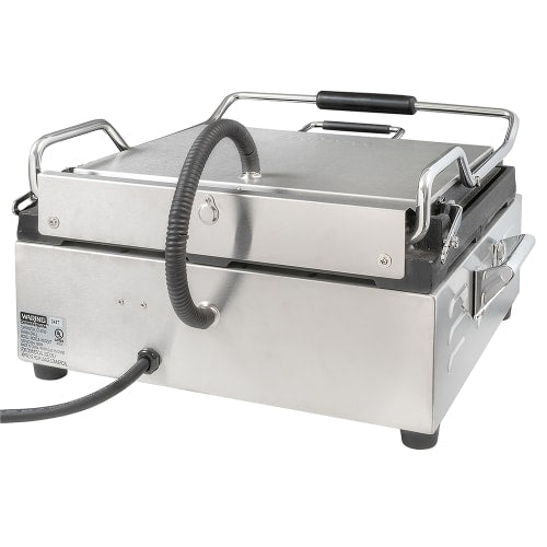 Waring WDG250T Double Commercial Panini Press w/ Cast Iron Grooved & Smooth Plates, 120v
