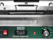 Waring WDG250T Double Commercial Panini Press w/ Cast Iron Grooved & Smooth Plates, 120v