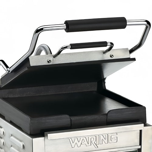 Waring WFG150 Single Commercial Panini Press w/ Cast Iron Smooth Plates, 120v