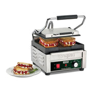 Waring WFG150 Single Commercial Panini Press w/ Cast Iron Smooth Plates, 120v