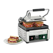 Waring WFG150T Single Commercial Panini Press w/ Cast Iron Smooth Plates, 120v