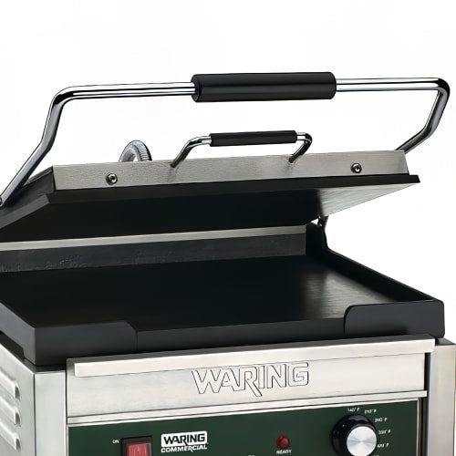 Waring WFG250 Single Commercial Panini Press w/ Cast Iron Smooth Plates, 120v
