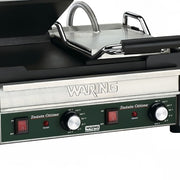 Waring WFG300 Double Commercial Panini Press w/ Cast Iron Smooth Plates, 240v/1ph