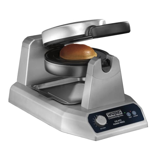 Waring WICSP180 Single Commercial Panini Press w/ Aluminum Smooth Plates, 120v