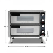 Waring WPO350 Countertop Double Multi-Purpose Deck Oven - 240v