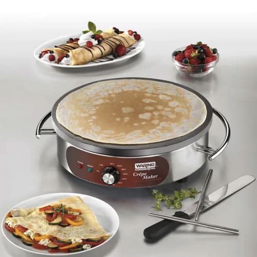 Waring WSC160X Crepe Maker w/ 16" Cast Iron Cook Surface & Adjustable Thermostat