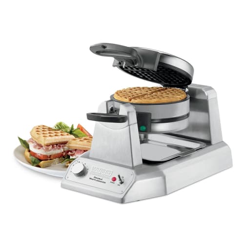 Waring WWD200 Double Classic American Waffle Maker w/ Cast Aluminum Grids, 1300W