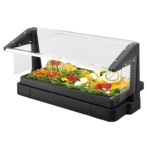 Cambro BBR480110 37 5/16" Cold Food Bar - (3) Pan Capacity, Table Top, Black