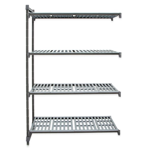Cambro CBA183672V4580 36" NSF 4-Tier Polymer Shelf Kit - Camshelving® Basics Plus, 18"W, 72"H