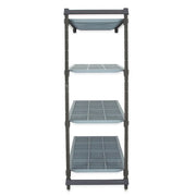 Cambro CBA183672V4580 36" NSF 4-Tier Polymer Shelf Kit - Camshelving® Basics Plus, 18"W, 72"H