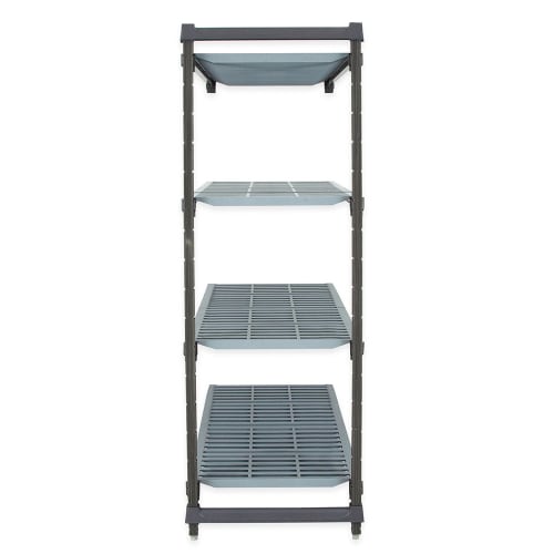 Cambro CBA183672V4580 36" NSF 4-Tier Polymer Shelf Kit - Camshelving® Basics Plus, 18"W, 72"H