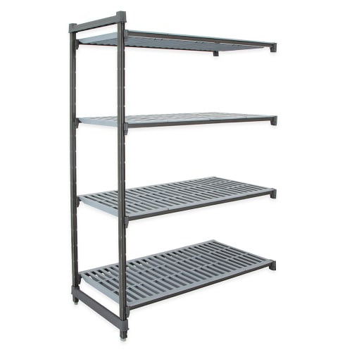 Cambro CBA183672V4580 36" NSF 4-Tier Polymer Shelf Kit - Camshelving® Basics Plus, 18"W, 72"H