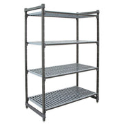 Cambro CBU243672V4580 36" NSF 4-Tier Polymer Shelf Kit - Camshelving® Basics Plus, 24"W, 72"H