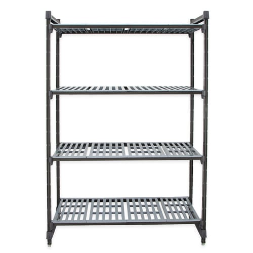 Cambro CBU243672V4580 36" NSF 4-Tier Polymer Shelf Kit - Camshelving® Basics Plus, 24"W, 72"H