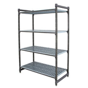 Cambro CBU243672V4580 36" NSF 4-Tier Polymer Shelf Kit - Camshelving® Basics Plus, 24"W, 72"H
