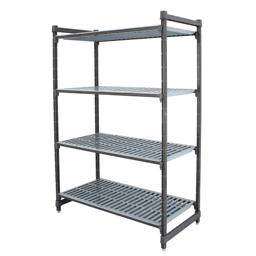 Cambro CBU243672V4580 36" NSF 4-Tier Polymer Shelf Kit - Camshelving® Basics Plus, 24"W, 72"H