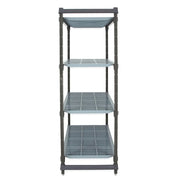 Cambro CBU243672V4580 36" NSF 4-Tier Polymer Shelf Kit - Camshelving® Basics Plus, 24"W, 72"H