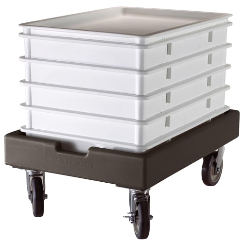 Cambro CD1826PDB131 Camdolly® for Pizza Dough Boxes w/ 300 lb Capacity, Dark Brown
