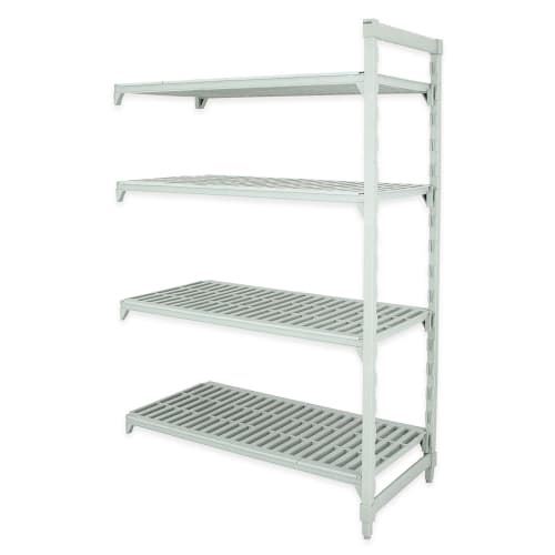 Cambro CPA244872V4480 48" NSF 4-Tier Polymer Shelf Kit - Camshelving® Premium, 24"W, 72"H