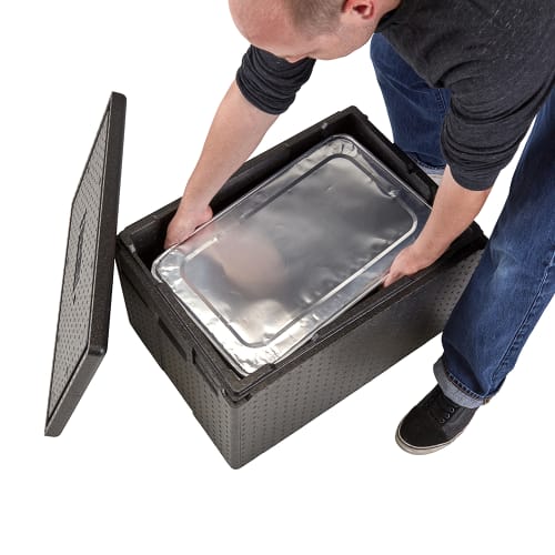 Cambro EPP180XLTSW110 GoBox™ Insulated Food Carrier - 68 1/5 qt w/ (1) Pan Capacity, Black