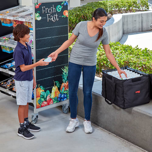 Cambro GBD211414110 GoBag™ Food Delivery Bag - 21" x 14" x 14", Nylon, Black