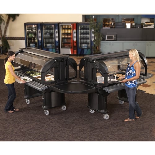 Cambro VBR5110 52 9/32" Versa Food Bar™ Cold Food Bar - (4) Pan Capacity, Floor Model, Black