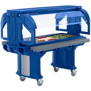 Cambro VBR6186 65 1/8" Versa Food Bar™ Cold Food Bar - (5) Pan Capacity, Floor Model, Navy Blue