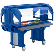Cambro VBRL5186 52 9/32" Versa Food Bar™ Cold Food Bar - (4) Pan Capacity, Floor Model, Navy Blue