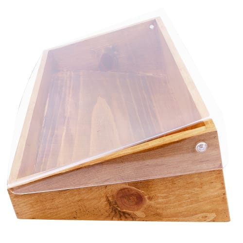 Cal-Mil 1332-12-99 Pastry Display Bin w/ Hinged Lid - 20" x 11", Wood