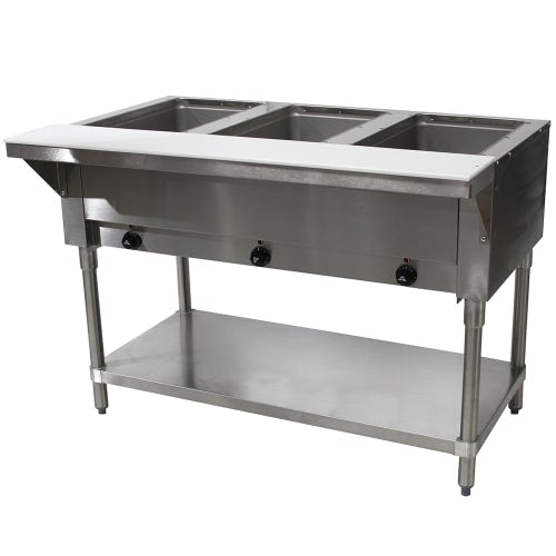 Advance Tabco SW-3E-120 47 1/8" Hot Food Table w/ (3) Wells & Cutting Board, 120v