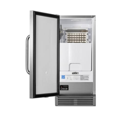 Summit BIM44GCSSADA 14 1/2"W Full Cube Undercounter Ice Machine - 50 lbs/day, Air Cooled, ADA, Pump Drain, 115v