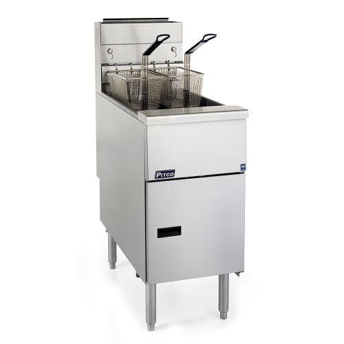 Pitco SG14RS Gas Fryer - (1) 50 lb Vat, Floor Model, Natural Gas