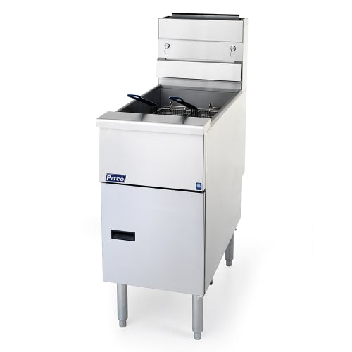 Pitco VF-35S Gas Fryer - (1) 35 lb Vat, Floor Model, Natural Gas