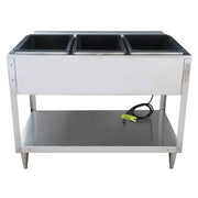 Vollrath 38003 46" Hot Food Table w/ (3) Wells & Cutting Board, 120v