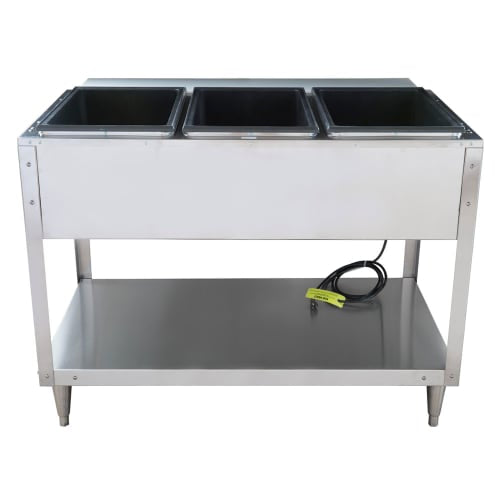 Vollrath 38003 46" Hot Food Table w/ (3) Wells & Cutting Board, 120v